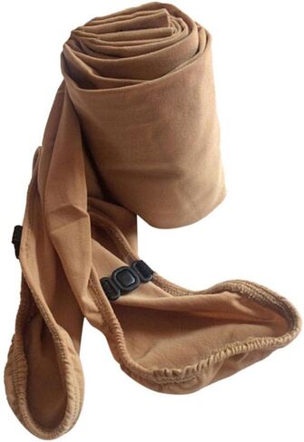 Figure Skating Leggings for Women Spandex Velvet, Over-the-Boot with Buckle, Camel S/M/L in Kuwait