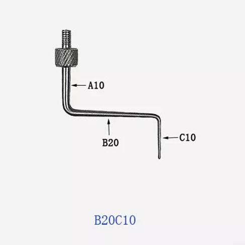 for Z-Type Needle Point for Depth Gauge M2.5 Thread, for Stainless Steel Tip for Dial Indicator, Groove Probing Contact B20C20(B20C10) in Kuwait