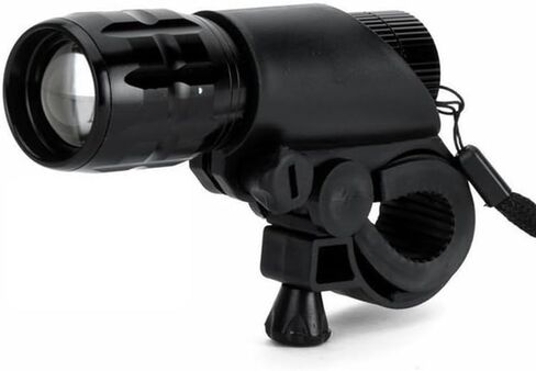 1pcs Portable, Expandable, and Focused Aluminum Alloy Flashlight Bicycle Accessories LED Strong Light Outdoor Long Beam Lighting in Kuwait