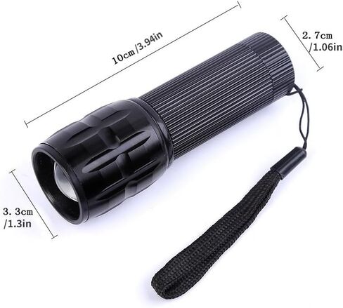 1pcs Portable, Expandable, and Focused Aluminum Alloy Flashlight Bicycle Accessories LED Strong Light Outdoor Long Beam Lighting in Kuwait