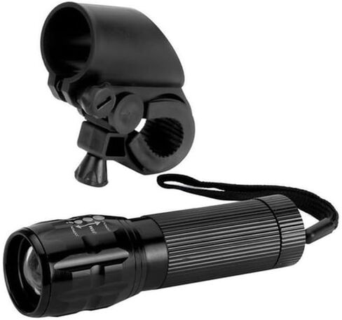 1pcs Portable, Expandable, and Focused Aluminum Alloy Flashlight Bicycle Accessories LED Strong Light Outdoor Long Beam Lighting in Kuwait