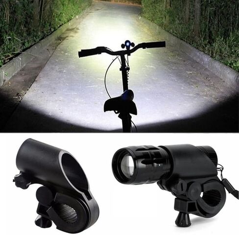 1pcs Portable, Expandable, and Focused Aluminum Alloy Flashlight Bicycle Accessories LED Strong Light Outdoor Long Beam Lighting in Kuwait