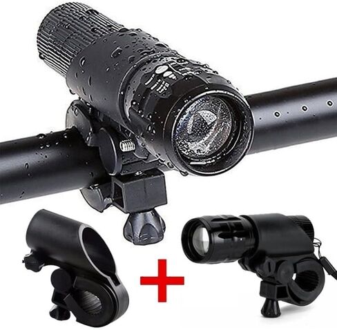 1pcs Portable, Expandable, and Focused Aluminum Alloy Flashlight Bicycle Accessories LED Strong Light Outdoor Long Beam Lighting in Kuwait