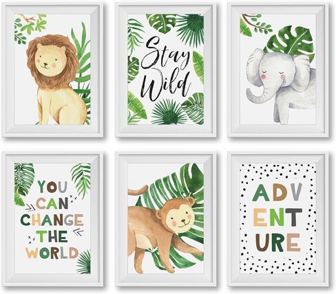 Hadley Designs 6 Reversible 8x10 Adventure Awaits Wall Decor Prints Sign, Mountain Nursery Decor, Adventure Baby Shower Decorations, Adventure Awaits Baby Shower, Boy Nursery Wall Decor in Kuwait