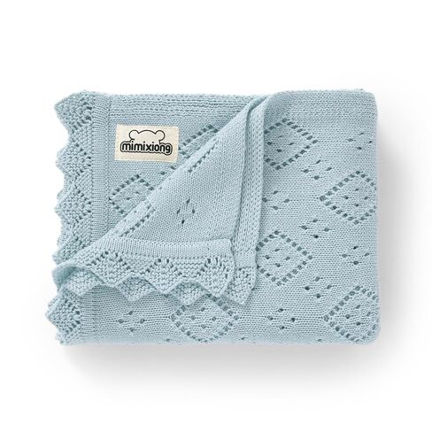 MIMIXIONG BABY SWADDLE بطانية 100 ٪ من القطن بين الجنسين المحايدة pointelle تلقي بطانية للبنين الفتيات احتضان عربة سرير (دقيق الشوفان) in Kuwait