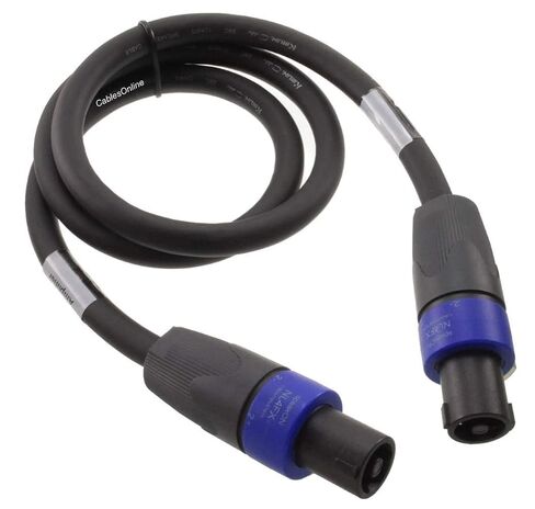 CablesOnline, 3ft. Mono-Bridged Speaker/Amplifier 12AWG Cable with Neutrik® Speakon 4-Pole Male to Male Connectors, (1+/1+ and 2+/1-), SK-MB403 in Kuwait