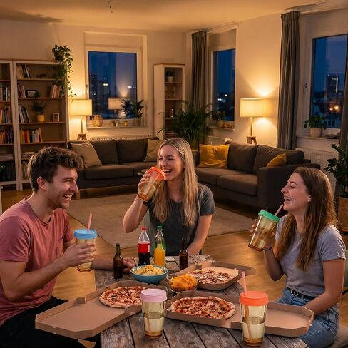 5 قطع من أغطية المشروبات من السيليكون لحماية الكحول مع فتحة للمصاصة in Kuwait