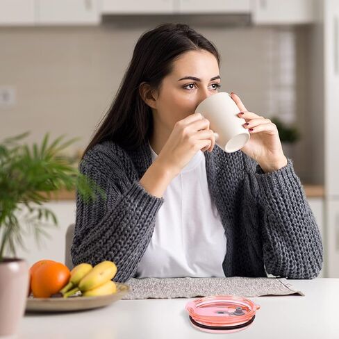 6 قطع من أغطية الأكواب سعة 30 أونصة، أغطية بديلة مقاومة للانسكاب، أغطية مقاومة للرذاذ، أغطية بلاستيكية للأكواب، أكواب كوب للسفر، غطاء بديل مقاوم للانسكاب، مناسب لـ 30 أونصة، 6 ألوان in Kuwait