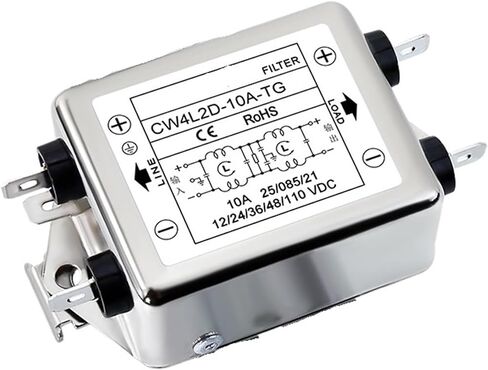 CW4L2D-3A/6A/10A/20A-TG DC مرشح طاقة أحادي الطور للسكك الحديدية الزنبركية على مرحلتين (CW4L2D-20A-TG) in Kuwait