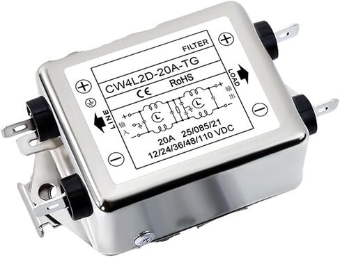 CW4L2D-3A/6A/10A/20A-TG DC مرشح طاقة أحادي الطور للسكك الحديدية الزنبركية على مرحلتين (CW4L2D-20A-TG) in Kuwait