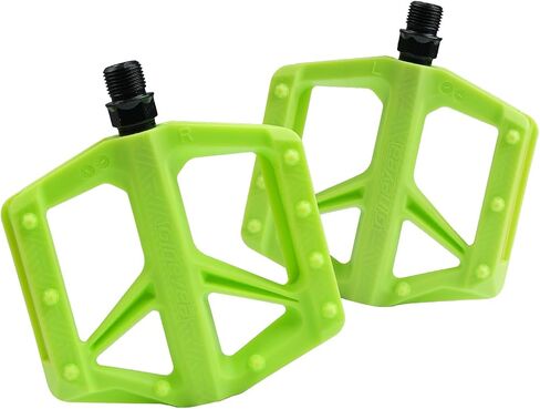Flat Bike Pedals 9/16", Lightweight Composite Bicycle Pedals with Reflectors, Sealed 2DU Bearings & Boron Steel Axle for MTB BMX Gravel Road Bikes in Kuwait