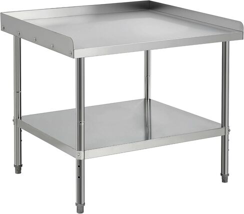 طاولة حامل شواية من الفولاذ المقاوم للصدأ من GarveeTech - مقاس 36x30x30 بوصة، سعة 660 رطلًا للخدمة الشاقة، معتمدة من NSF، مع حاجز حافة 2 بوصة للمنزل، مطبخ المطعم التجاري، الفندق in Kuwait