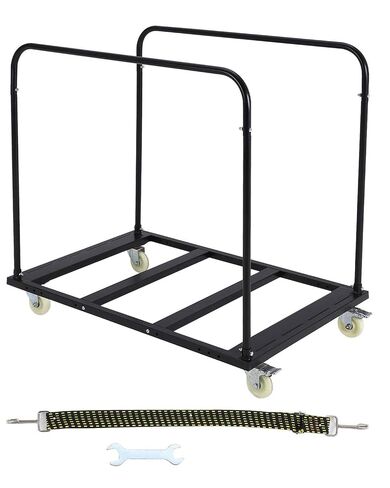 Folding Table Cart, 1800 LBS Heavy Duty Table Trolley with 5" Swivel Wheels, Desk Trolley for Garage, Home, Warehouse, Party Event Hotel Furniture 10 Table Capacity in Kuwait