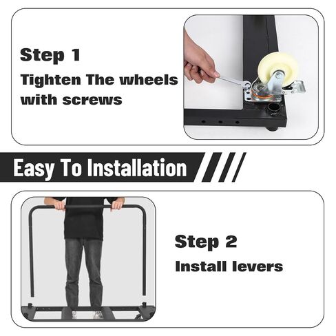 Folding Table Cart, 1800 LBS Heavy Duty Table Trolley with 5" Swivel Wheels, Desk Trolley for Garage, Home, Warehouse, Party Event Hotel Furniture 10 Table Capacity in Kuwait