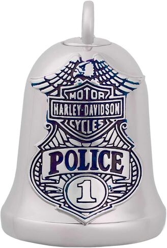 Harley-Davidson Bar & Shield Police Shield Ride Bell, Silver Finish/Blue in Kuwait
