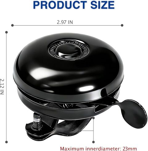 Mini Metal Bike Bells, 2 PCS Zinc Alloy Classic Bicycle Bell for Adult Bikes Resounding Bike Horn Fully Loud Ringing Sound, Easy Installation, Bicycle Accessories in Kuwait