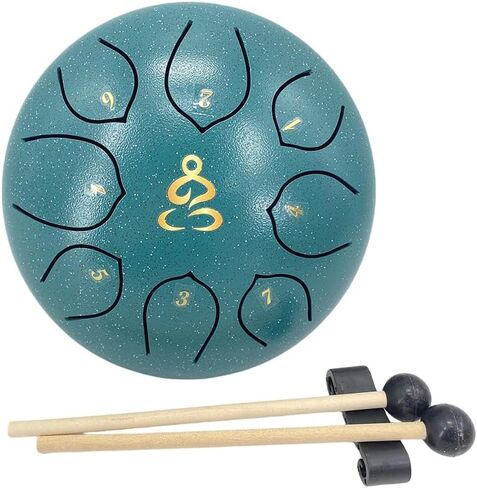 Rain Drum for Outside 6 Inches 8 Notes C Major Steel Tongue Drum Percussion Instrument with Mallets Music Book and Bag in Kuwait