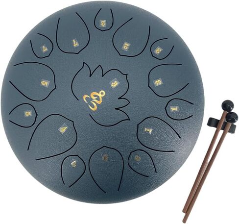Rain Drum for Outside 6 Inches 8 Notes C Major Steel Tongue Drum Percussion Instrument with Mallets Music Book and Bag in Kuwait