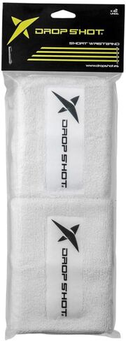 Drop Shot - 2 Pack White Short Wristband, Absorbent Sweatbands for Tennis, Padel, Beach Tennis, and Pickleball in Kuwait