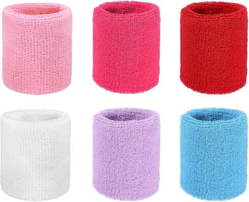 Wristbands Sweatbands, Wrist Bands for Sweat Sports Wristbands for Tennis/Basketball/Football/Running/Working Out/Youth in Kuwait