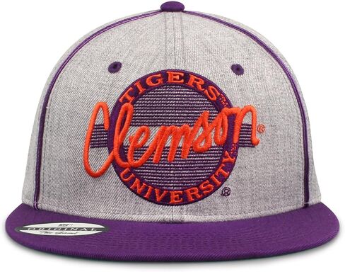 The Game NCAA Licensed, Clemson Tigers Flat Brim Snapback Hat in Kuwait