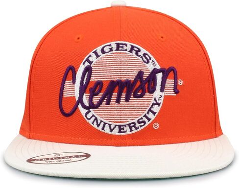 The Game NCAA Licensed, Clemson Tigers Flat Brim Snapback Hat in Kuwait