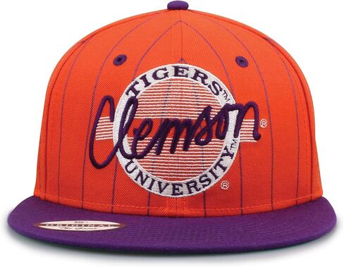 The Game NCAA Licensed, Clemson Tigers Flat Brim Snapback Hat in Kuwait