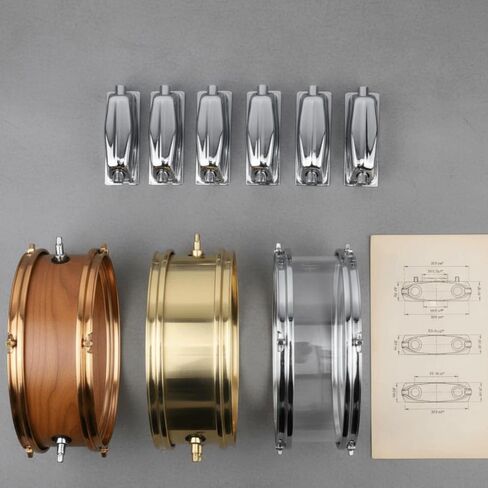 خطافات مخلبية لطبل Snare Drum - دعامات تثبيت مستطيلة مزدوجة الأطراف للطبول القياسية، وقطع بديلة معدنية مطلية بالكروم (فضي، 6.6 × 2.5 سم)‌ in Kuwait