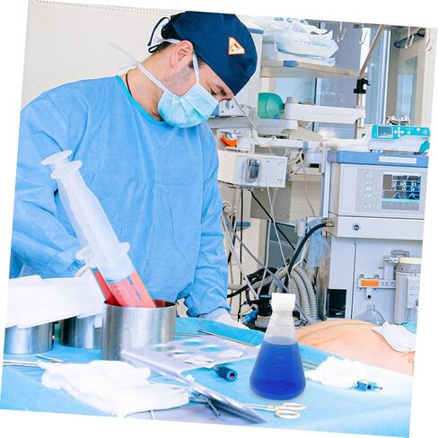 ULTECHNOVO 6 قطعة دورق مخروطي بلاستيكي لمختبر الكيمياء تخرج الأكواب تجربة زجاجات قارورة العلوم in Kuwait