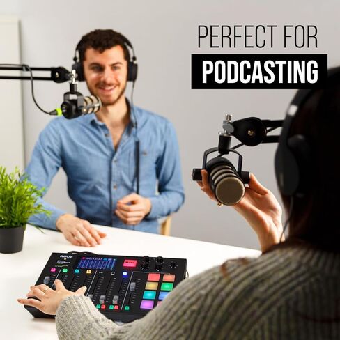 ميكروفون البث الديناميكي RØDE PodMic USB متعدد الاستخدامات مع اتصال XLR وUSB للبث الصوتي والبث والألعاب وصنع الموسيقى وإنشاء المحتوى وذراع ذراع ميكروفون استوديو PSA1 الدوار in Kuwait