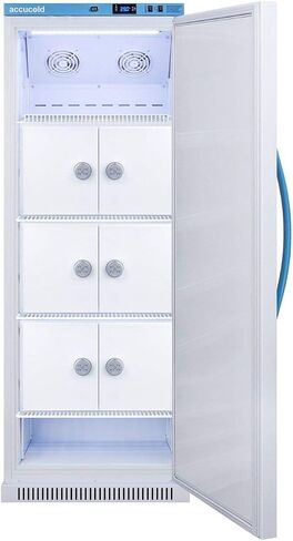 ثلاجة حليب الثدي AccuCold MLRS12MCLK 24 MOMCUBE مع 12 قدم مكعب. قدم سعة 6 خزائن منبه للباب وإضاءة داخلية LED وقفل الباب باللون الأبيض in Kuwait