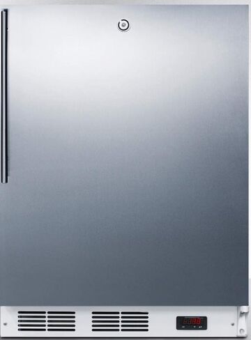 Summit Appliance VT65MLSSHVADA ADA Compliant Freestanding Medical All-Freezer Capable of -25ºC Operation with Lock, Manual Defrost, Wrapped Stainless Steel Door, Thin Handle and White Cabinet in Kuwait