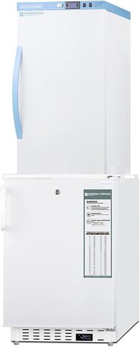 مجموعة ثلاجة/فريزر واسعة النطاق مقاس 20 بوصة من Summit Appliance ARS3PV-ADA305AFSTACK، تتضمن ثلاجة ARS3PV وفريزر ADA305AF، وكلاهما مزود بأسلاك من فئة المستشفيات مع مقابس "Green Dot" in Kuwait
