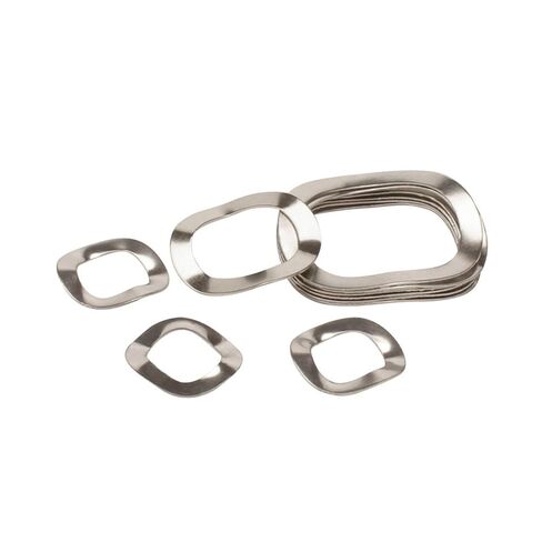Wave Washer, 304 Stainless Steel Three-Wave Washer Wave Peak Elastic Gasket Multi-Wave Spring Bearing in Kuwait