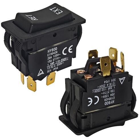 2Pcs HY60D Rocker Switch - ON-Off-ON RET-EXT 20A 125VAC 4-Pin Pushbutton Switch in Kuwait