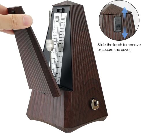 Ueteto Mechanical Metronome, Wood Grain | For Piano/Guitar/Drum/Violin, Bell Ring, For Beginners/Musicians, Loud Sound, 40-208BPM in Kuwait