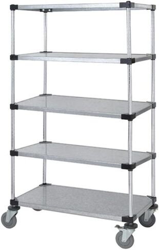 Quantum Storage Systems M2436GY46-LH33C Mobile Cart, 36" W x 24" D x 69" H, 1200 lbs Capacity, Carbon Steel, Epoxy Coated, Gray, NSF in Kuwait