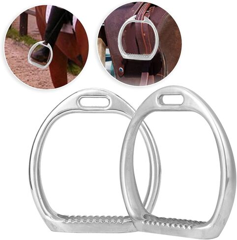1Pair Children Stirrups, Polished Aluminum Die Casting, Aluminum Kids Lightweight Stirrups Pad Equestrian Sports Horse Riding Saddle for Horse Riding Training Youth Equestrian in Kuwait