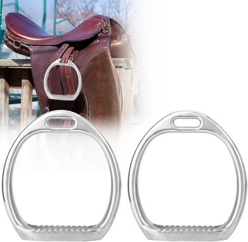 1Pair Children Stirrups, Polished Aluminum Die Casting, Aluminum Kids Lightweight Stirrups Pad Equestrian Sports Horse Riding Saddle for Horse Riding Training Youth Equestrian in Kuwait