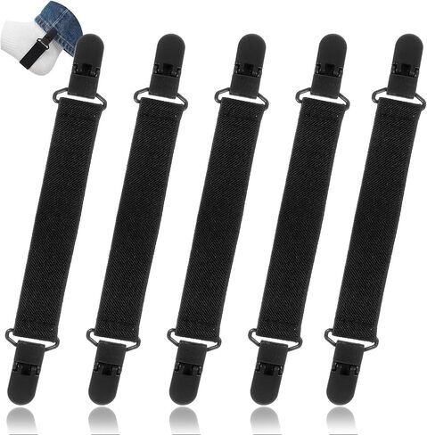 5PCS Adjustable Cowboy Boot Straps, Adjustable Elastic Boot Straps Clamp for Pants for Riding Motorcycle Mitten Pants in Saudi Arabia