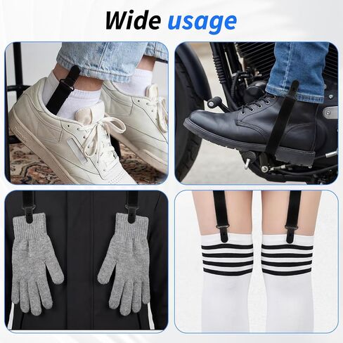 5PCS Adjustable Cowboy Boot Straps, Adjustable Elastic Boot Straps Clamp for Pants for Riding Motorcycle Mitten Pants in Saudi Arabia