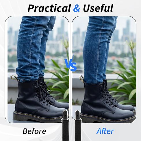 5PCS Adjustable Cowboy Boot Straps, Adjustable Elastic Boot Straps Clamp for Pants for Riding Motorcycle Mitten Pants in Saudi Arabia