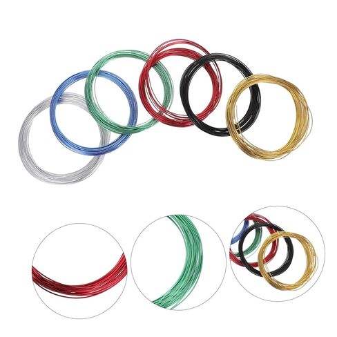 SHINEOFI 6 Rolls Aluminum Crafting Wire 32.8ft Long, 1mm Diameter Burrfree Floral Design Wire Smooth Surface for Sculpting and Making Ornaments in Kuwait
