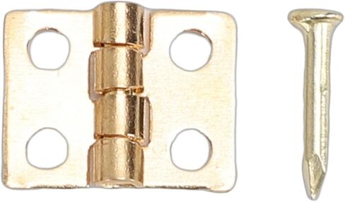 Asixxsix 200 Pcs Mini Hinge, 8mmx10mm 4 Hole Mini Dollhouse Hinges, Vintage Brass Miniature Butt Hinges with Screws for Jewelry Box Dollhouse Small Cabinet Drawer in Kuwait