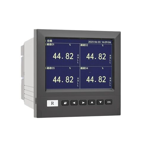 8 12 16-Channel Blue Screen paperless Recorder Temperature, Humidity, Pressure, Current, Voltage, and Power Curve Data(3 Channels) in Kuwait