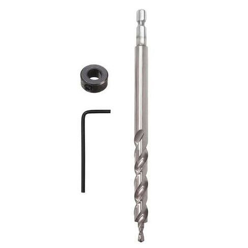 2-Pack Hex Twist Step Drill Bits 9.5mm (3/8") for Pocket Hole Jig, HSS4241 Steel with Limit Rings & Wrenches in Kuwait