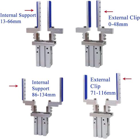 1pcs MHZL2-16D Adjustable Positioning Finger Cylinder Parallel Clamp Manipulator Extended Opening Clamp(Internal 71-116mm) in Kuwait
