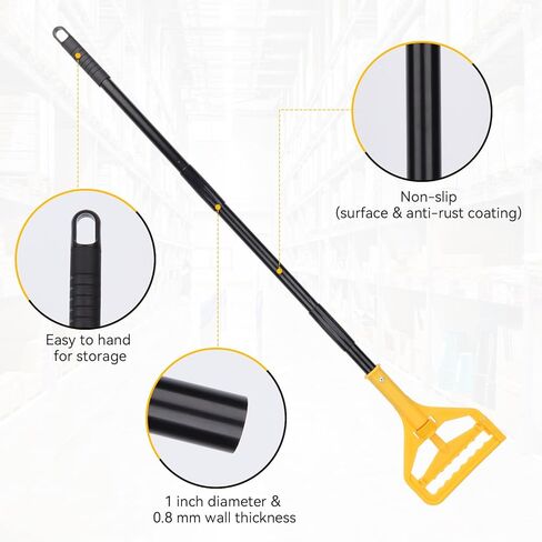 Commercial Heavy Duty Mop Heads Replacement for Rubbermaid with Long Handle - 6 Packs Industrial Wet Mop Head with Handle for Floor Cleaning - Commercial Products Looped End String Head Refills in Saudi Arabia
