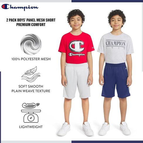 Champion Boys Shorts 2 Pack Mesh Basketball Shorts for Boys Athletics in Kuwait