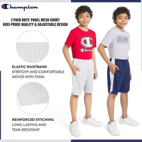 Champion Boys Shorts 2 Pack Mesh Basketball Shorts for Boys Athletics in Kuwait